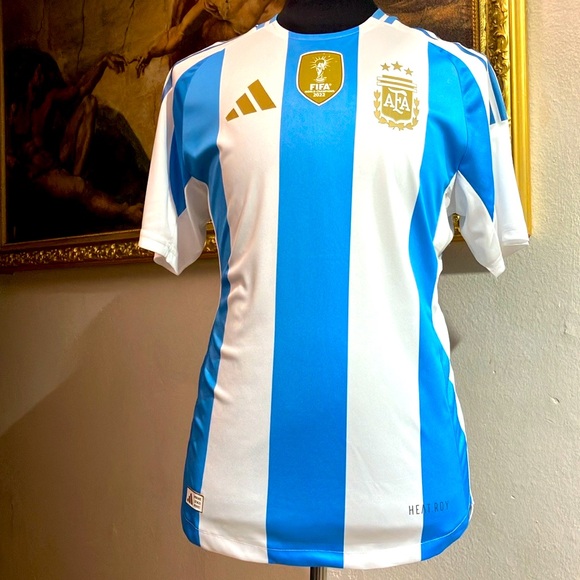 Argentina Adidas Jersey 2024 Messi 10 NWT ⚽️🏆⭐️⭐️⭐️🇦🇷 - Picture 7 of 15